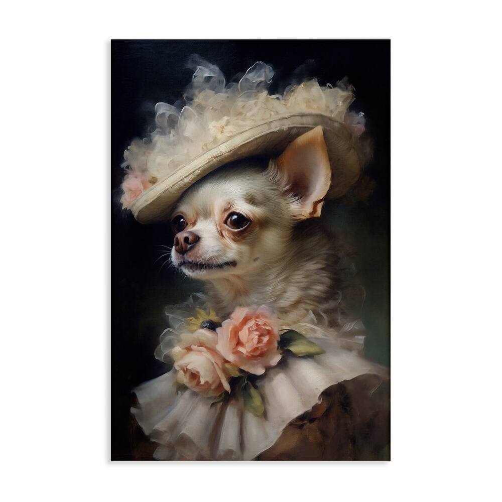Stupell Classic Fashion Chihuahua Canvas Wall Art Design By Wumples
