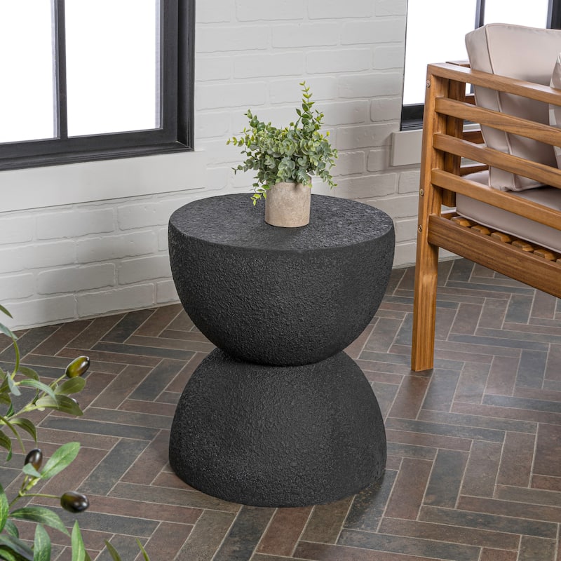 Louisa 18" Mid-Century Modern Drum Accent Table , by JONATHAN Y