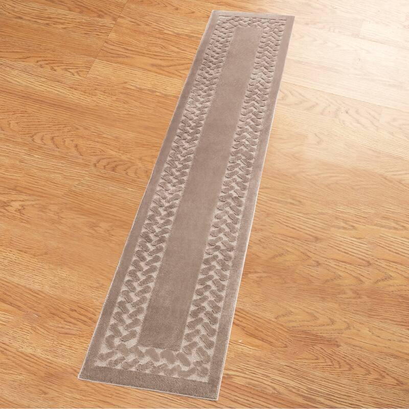 Herringbone Extra Long Hallway Runner Rug - Sand - 22" x 120"