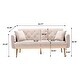 preview thumbnail 6 of 23, Velvet Futon Sofa Bed with Two Pillows, Convertible Couch for Living Room and Bedroom