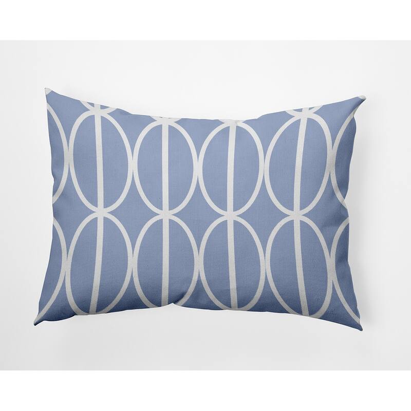 Ovals Go 'Round Indoor/Outdoor Throw Pillow - Peri - 14" x 20"