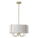 preview thumbnail 2 of 4, Rennnsan 5-Light Transitional Fabric Drum Pendant Light for Dining Room - 18.9 in. W x 11 in. H