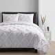 preview thumbnail 23 of 34, VCNY Home Carmen 3-Piece Pintuck Duvet Cover Set White - King