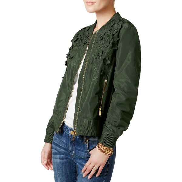 michael kors floral bomber jacket
