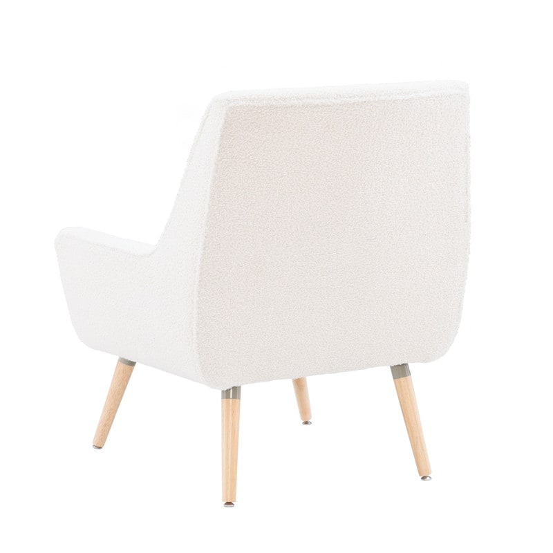 Arlo white faux top sherpa accent chair