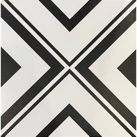 Frias 12 x 12 Ceramic Tile for Wall in Black and White
