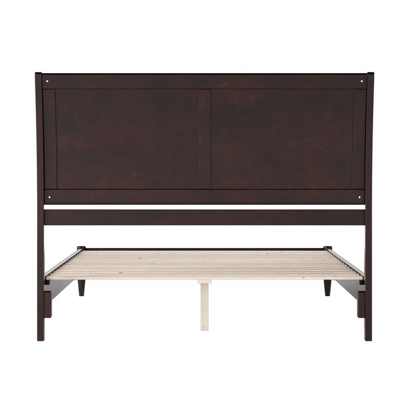 Valencia Solid Wood Low Profile Sleigh Platform Bed