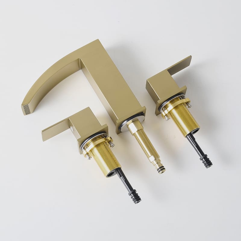 Topcraft Stainless Steel Two Handle Bathroom Sink Faucet