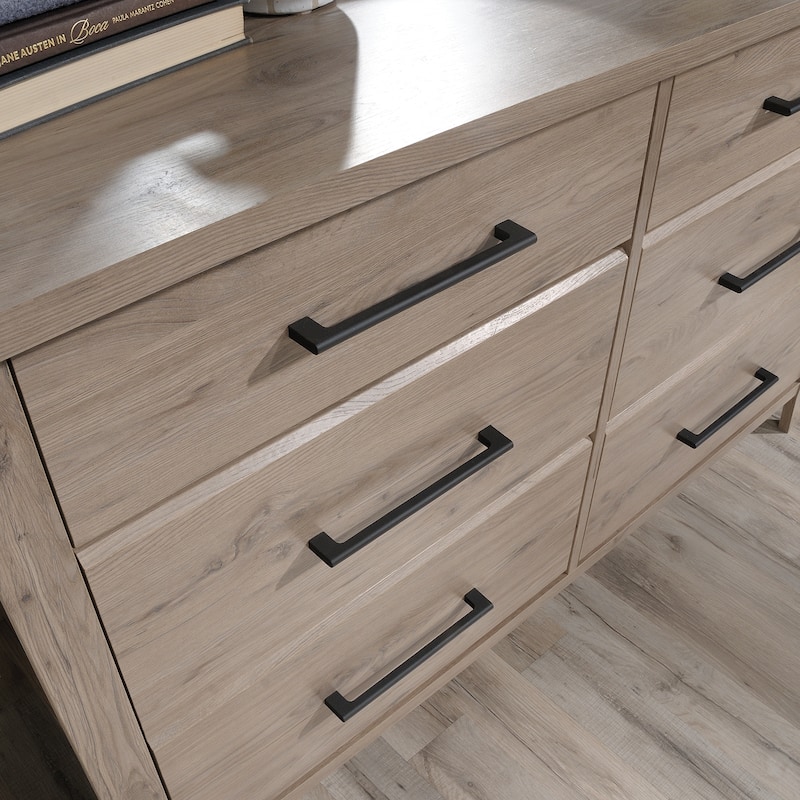 Engineered Wood Transitional Dresser with Six Spacious Drawers
