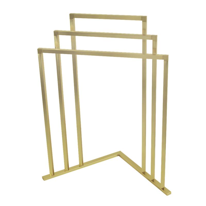 Kingston Brass Edenscape Freestanding 3-Tier Towel Rack - Brushed Brass