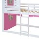 preview thumbnail 10 of 16, Twin Size Bunk Wood House Bed with Tent