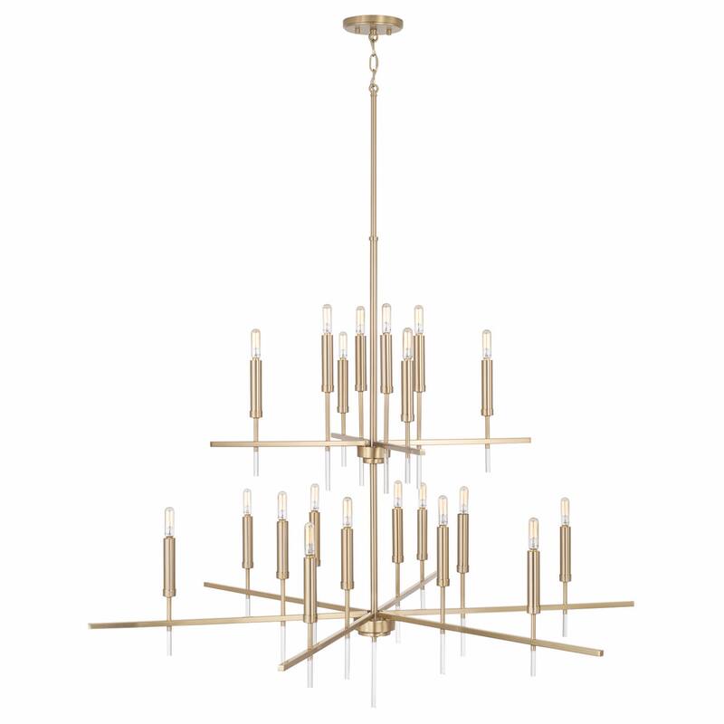 Elora 20-light Matte Brass Hanging Chandelier