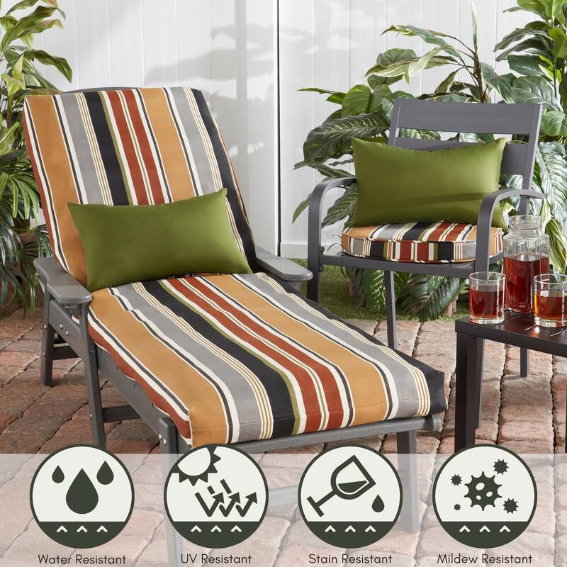 Greendale Home Fashions 18" Round Outdoor Chair Pad (Set of 2)