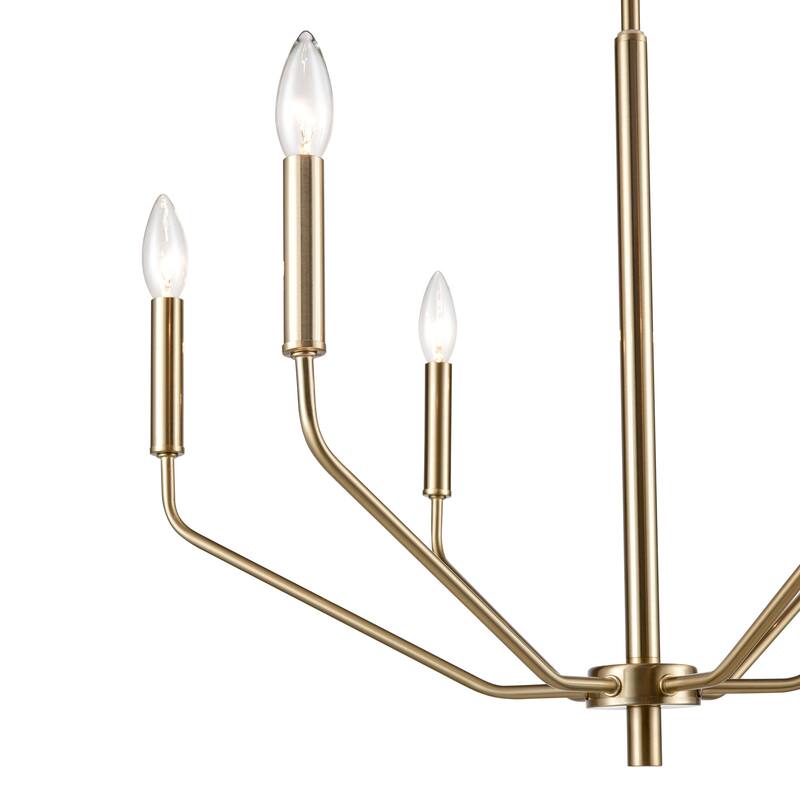 Millennium Lighting Laurell 6-8 Light Chandelier Ceiling Light in Modern Gold or Matte Black Finish