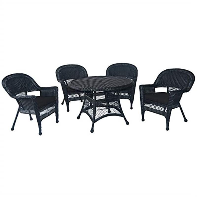 Outdoor Dining Set 5Pc Resin Patio Table & Chairs - Weather Resistant Comfort