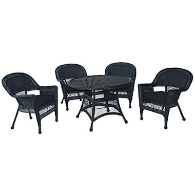 Outdoor Dining Set 5Pc Resin Patio Table & Chairs - Weather Resistant Comfort