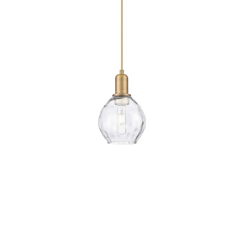 Innovations Lighting 716-1P-10-6 Waverly Pendant Waverly 6" Wide Mini - Brushed Brass / Clear