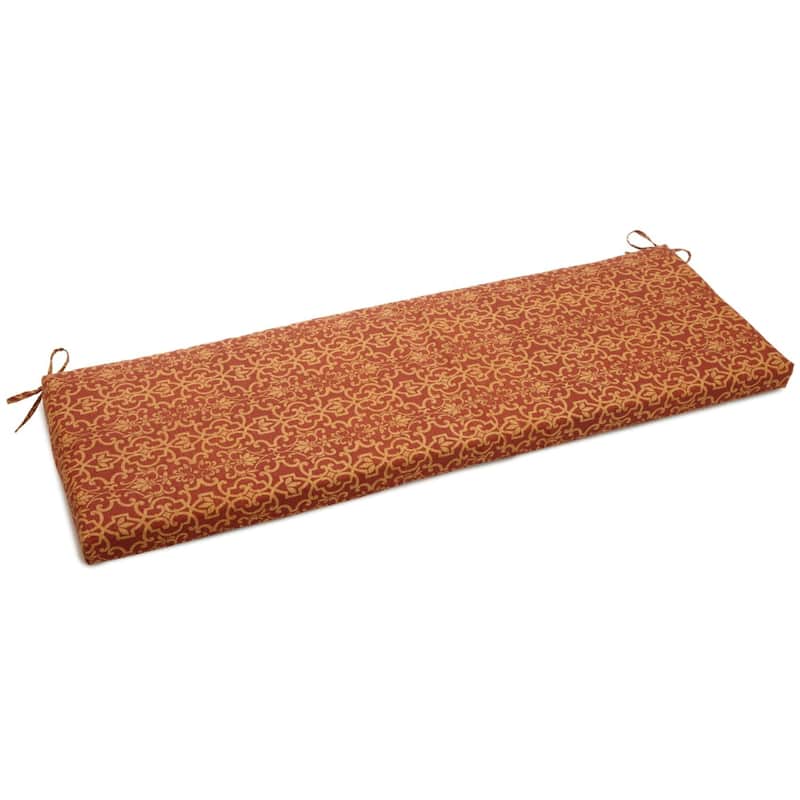 Blazing Needles 63-inch All-Weather Bench Cushion - 63 x 19 - Vanya Paprika