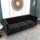 preview thumbnail 14 of 31, Contemporary Flared Arm Tufted Velvet Sofa with Gold Trim Legs