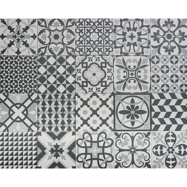 Floral Queen Mat, Tile Rug Mat, Non Slip Floor Decor, Ceramic Pattern,  Modern Floor Decor, Rug Mat, Talavera Decor, Classic Rug, Decorative 