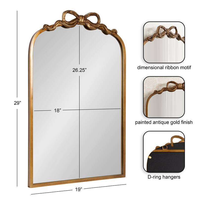 Kate and Laurel Arendahl Ribbon Arched Mirror