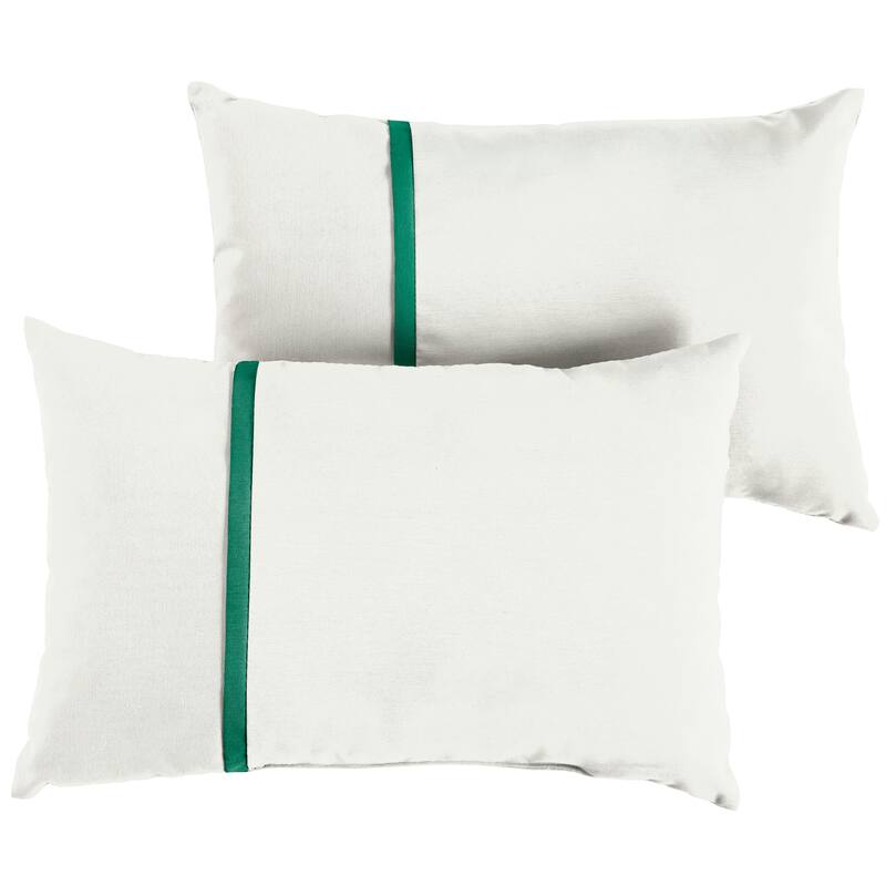 Sorra Home Sunbrella Outdoor Single Petite Flange Pillow Set of 2