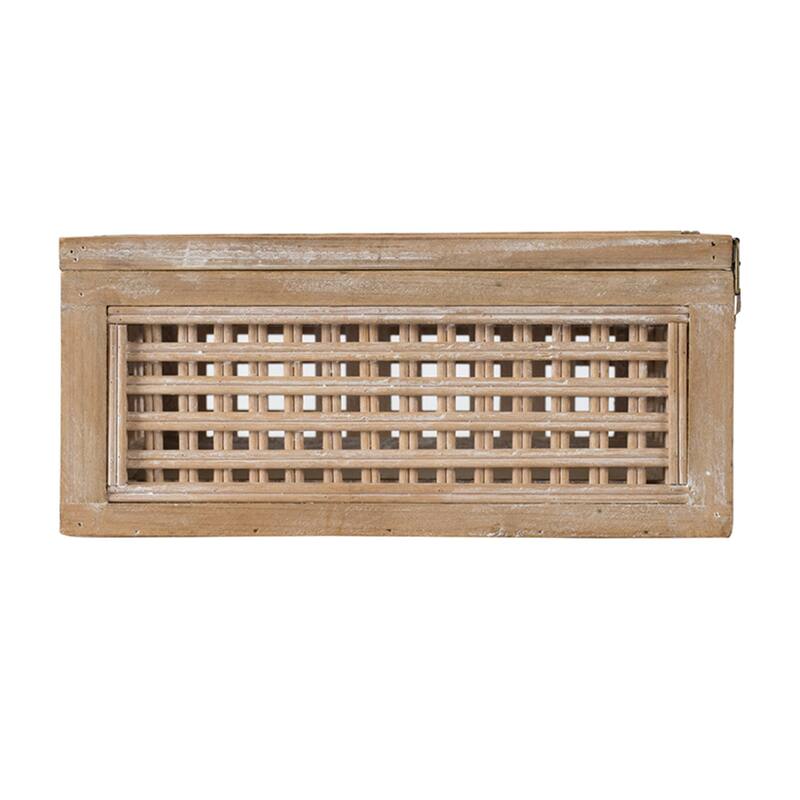Woven Bamboo Decorative Box - 18.5" - Brown