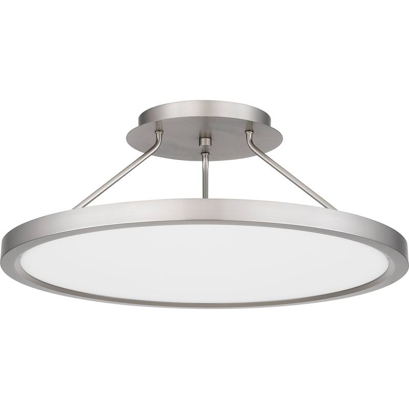 Outskirts Integrated LED Brushed Nickel Semi-Flush Mount - Brushed Nickel