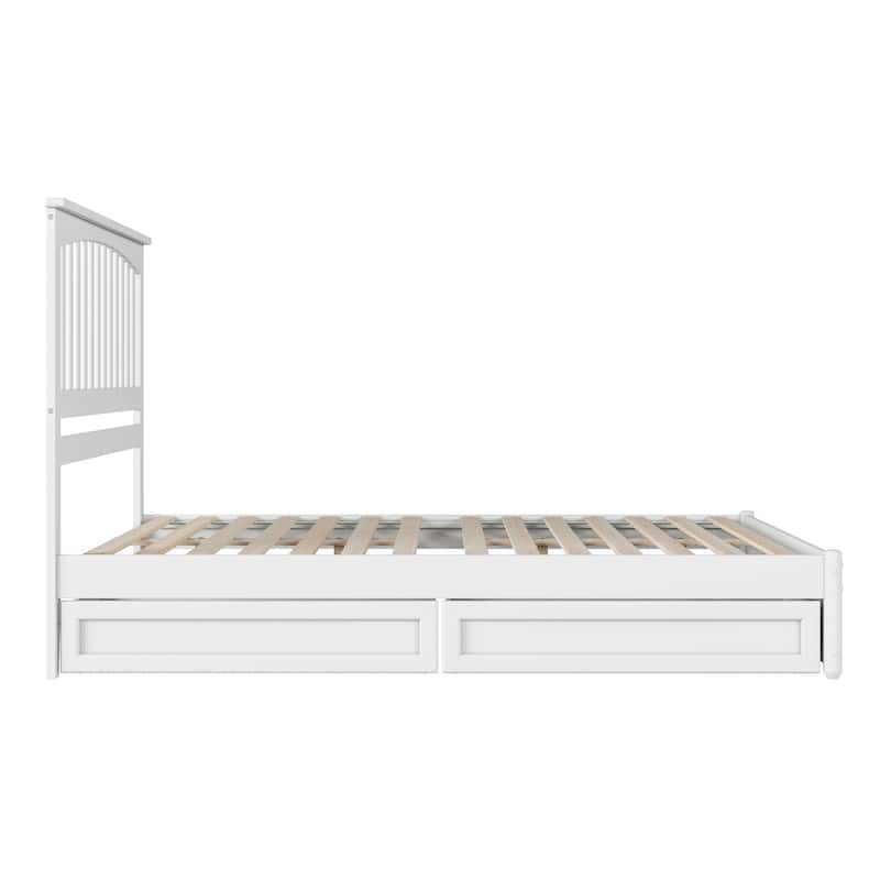 Everett Platform Bed with Panel Footboard and Storage Drawers