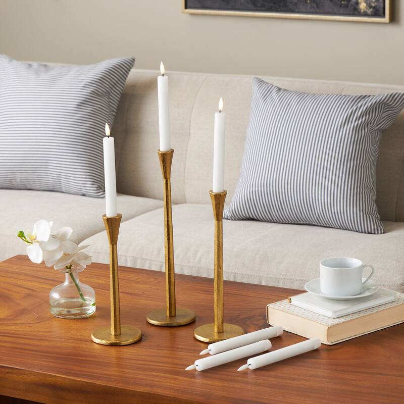 Wax Indoor Outdoor Flameless Candle with Remote Control (Set of 6) - White