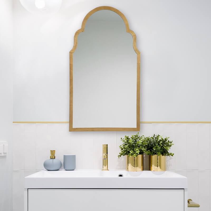 Porch & Den Arabesque Thin Frame Iron Wall Mirror
