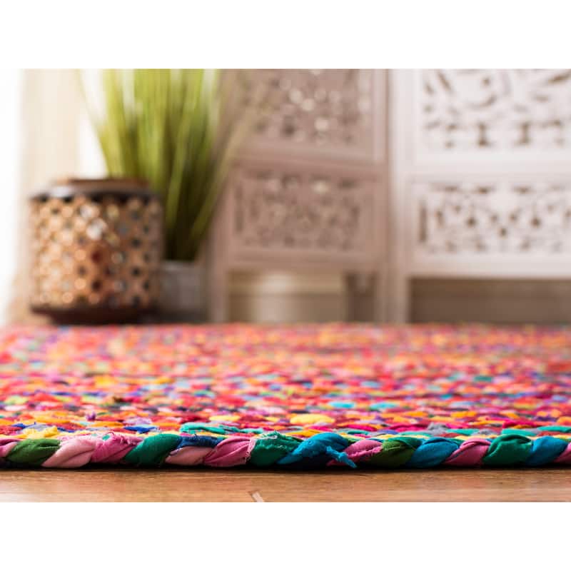 SAFAVIEH Georgine Handmade Nanny Braided Bohemian Cotton Rug