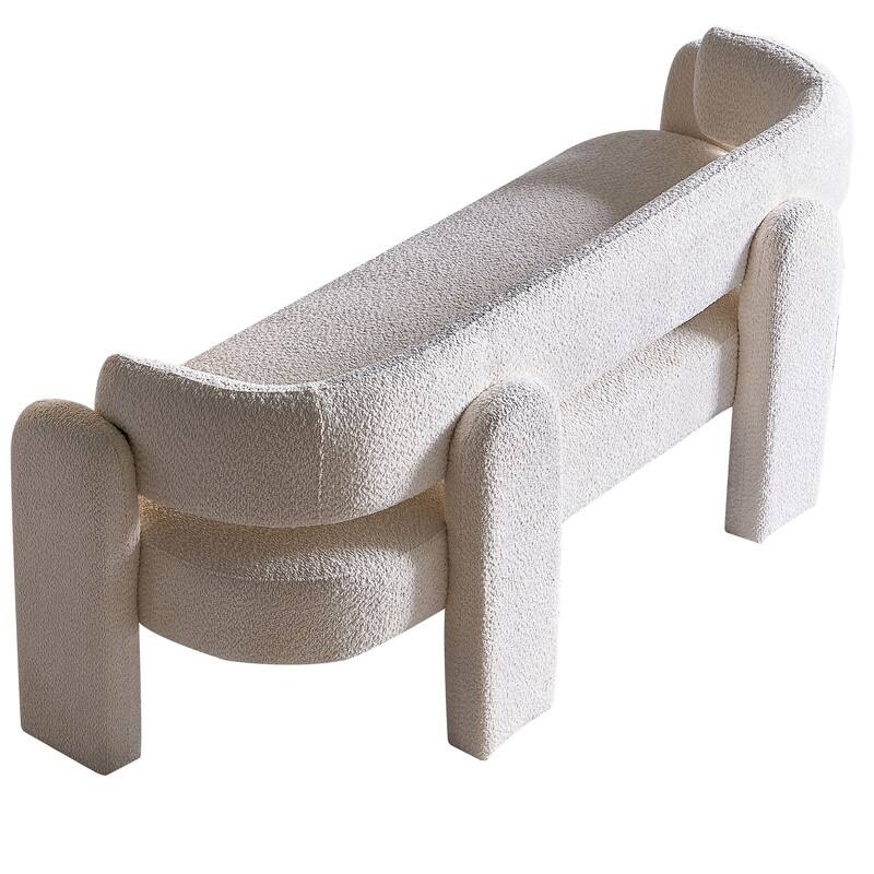 75" W Boucle Upholstery Modern Loveseat Sofa for Living Room