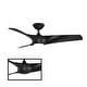 preview thumbnail 11 of 26, Zephyr Indoor and Outdoor 3-Blade Smart Ceiling Fan 52in with 3000K LED Light Kit and Remote Control with Wall Cradle Matte Black