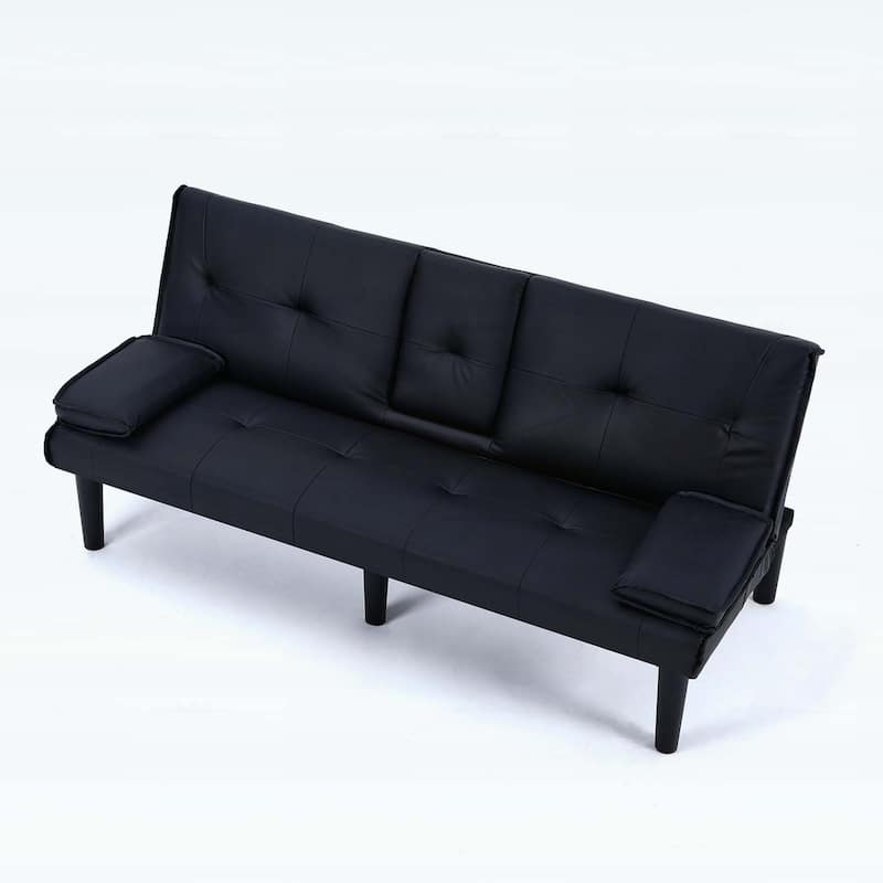 Sofa Bed with Foldable Design and Cup Holder,Ideal for Versatile Living Spaces