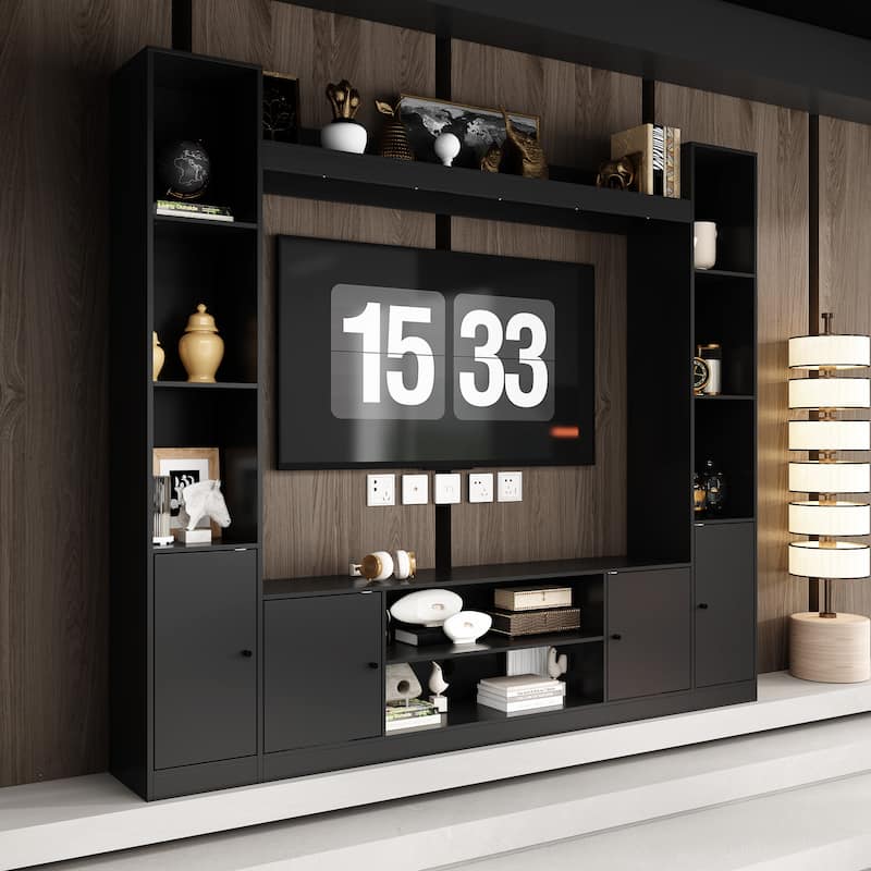 TV Stand/Electric Fireplace Ensemble Cozy Stylish Living Room Solution