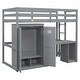 preview thumbnail 28 of 33, Modern Desige Twin Size Loft Bed with Wardrobe,Desk and Storage Drawers