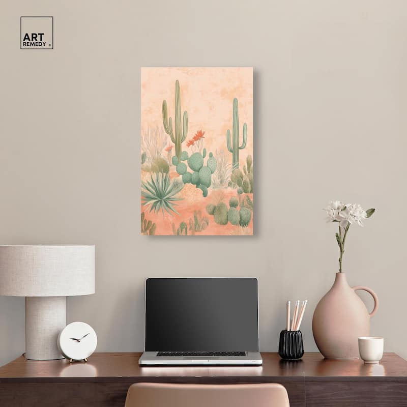 Cactus Ballet Canvas by Art Remedy, Gallery Wrapped