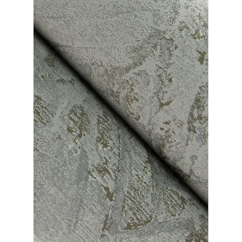 A-Street Prints Amesemi Dark Grey Distressed Herringbone Wallpaper