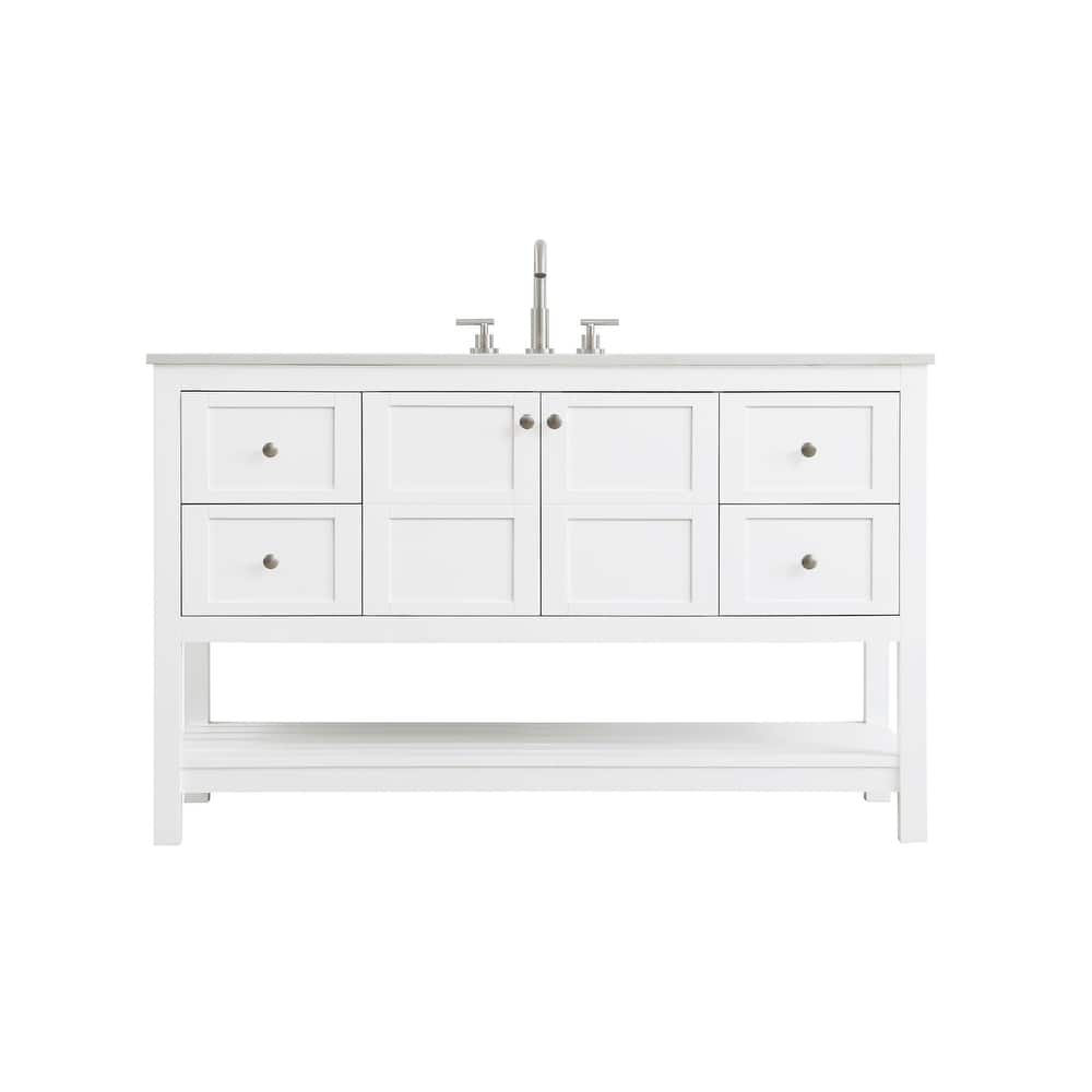 Elegant Lighting VF16454 Theo 54" Free Standing Single Basin Vanity