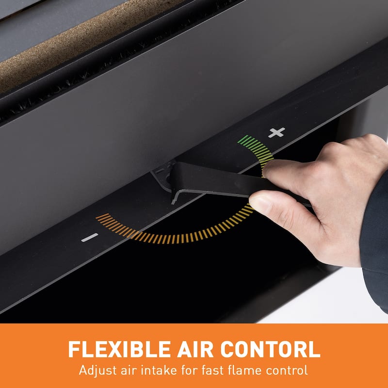 Aoodor Wood Burning Stove, Multi-fuel Stove with Wood Storage