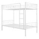 preview thumbnail 19 of 39, Modern Twin Over Twin Bunk Bed Converts to Two Beds with Integrated Ladder, Full-Length Guardrails, Mattress Slats Included