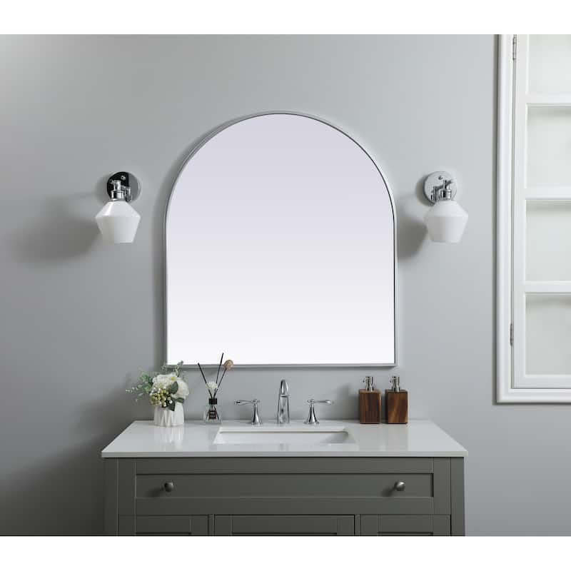 Elegant Lighting MR1A3336 Ayra 33" W x 36" H Modern Arched Bathroom