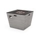 preview thumbnail 3 of 12, Langton Outdoor Modern 30-Inch Square Fire Pit by Christopher Knight Home - 30.00" W x 30.00" L x 24.00" H Grey/Black