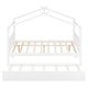 preview thumbnail 24 of 110, Creativity House Bed Twin/ Full Size Frame with Trundle for Boys Girls, Wood Platform Bed with Roof No Box Spring Needed