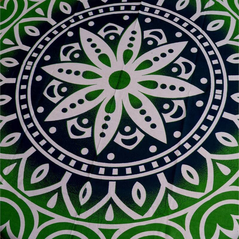 Cotton Floral Heart Medallion Tablecloth Round - 81 inches