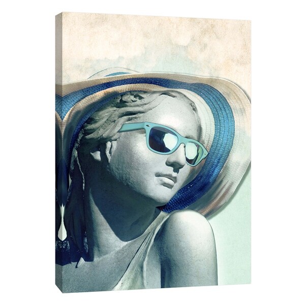 Ptm Images 9 109111 Ptm Canvas Collection 10 X 8 Hipster Statue With Sunhat Giclee Women Art Print On Canvas N A