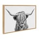 preview thumbnail 5 of 9, Kate and Laurel Sylvie Highland Cow 2 Framed Canvas by Simon Te of Tai Prints 23x33 - Natural