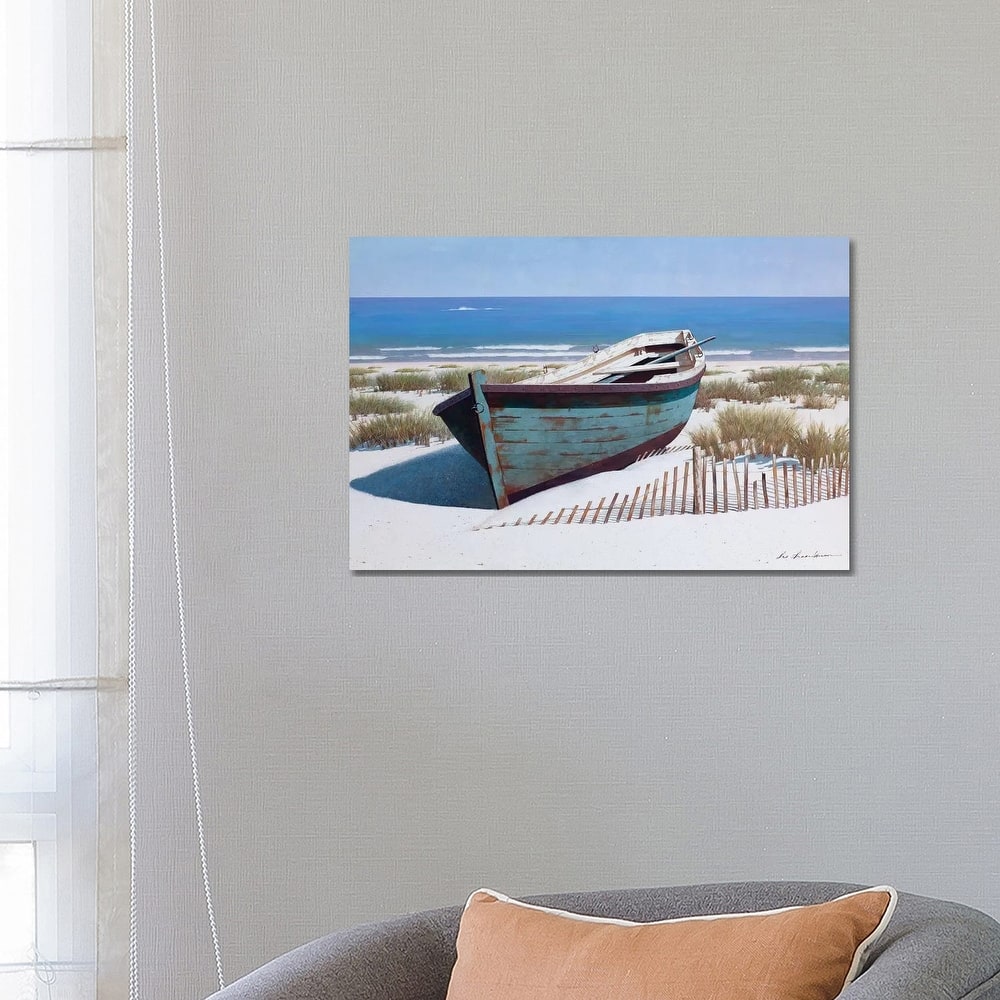 iCanvas "Blue Boat on Beach" by Zhen-Huan Lu Canvas Print