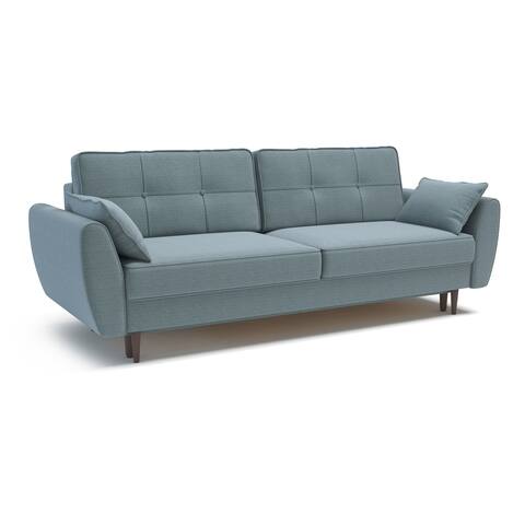 Modern Alisa Sleeper Sofa, Flared Arm Couch Sofa for Room Decor, Solid Pine Wood Made Comfortable Sofa Bed Furniture